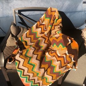 Handmade crochet throw 48x55